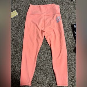 Peloton Coral Pink High-Waist Kids Joggers